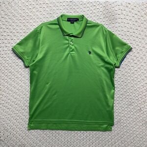 Us polo assn Polo Shirt Mens Size Large Green Short Sleeve Casual Ultimate Piqué